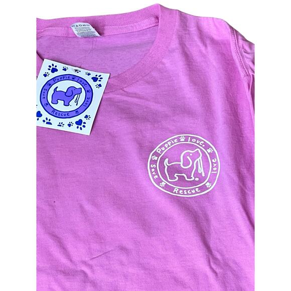 Puppie Love Rescue Pink Long Sleeve Shirt Medium Valentines Candy Hearts Dog NWT - Picture 5 of 8